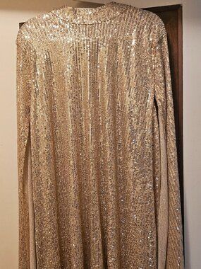 Gold Sequin Sheath Dress - New with Tags